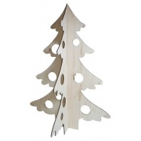 JoyCrafts Houten Deco-Kerstboom 3D 1000/0072 52x38cm