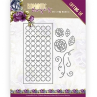 Cutting Die - Precious Marieke - Romantic Roses - rose fence rectangle