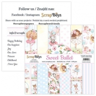 ScrapBoys Sweet Ballet paperpad 12 vel + cut out elements - Dubbelzijdig