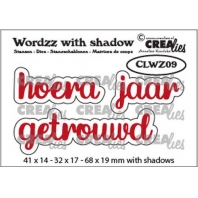 Crealies Wordzz with Shadow Hoera getrouwd