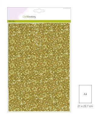 glitterpapier 5 vel goud A4
