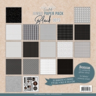Card Deco Essentials - Jumbo Paper pack Black Dots 30,5x30,5cm