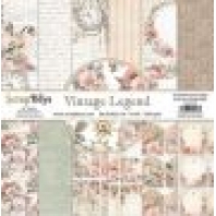 ScrapBoys Vintage Legend paperpad 12vl  cut out elements DZ