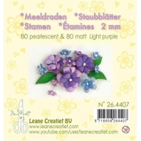 Le Crea - Meeldraden 2mm Â±80 mat & 80 parel lichtpaars