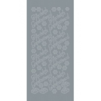 Stickers Hartelijk Gefeliciteerd - Standaard film  - Zilver