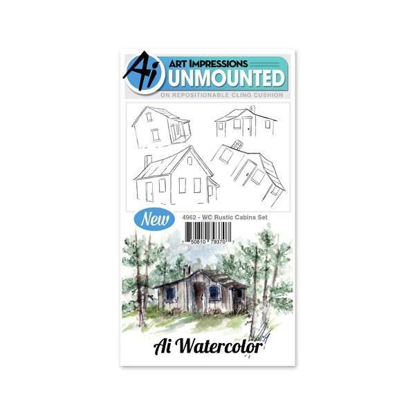 Art Impressions WC Rustic Cabins Set 4962