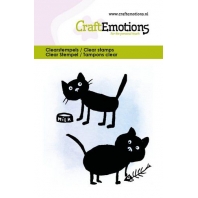 CraftEmotions - Clearstamps 6x7cm - Kitty & fish