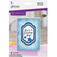 Gemini Textured Gentle Waves 2D Embossing Folder