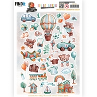 Yvonne Creations - Hello World - 3D Push Out - Small Elements A