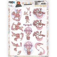 Yvonne Creations - Hello World - 3D Knipvel - Playing Bunny