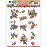 Botanical Garden - Amy Design - 3D Push Out - Colorful Birds