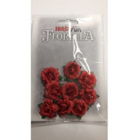 Hobbyfun - Florella - roosjes rood - 9 stuks