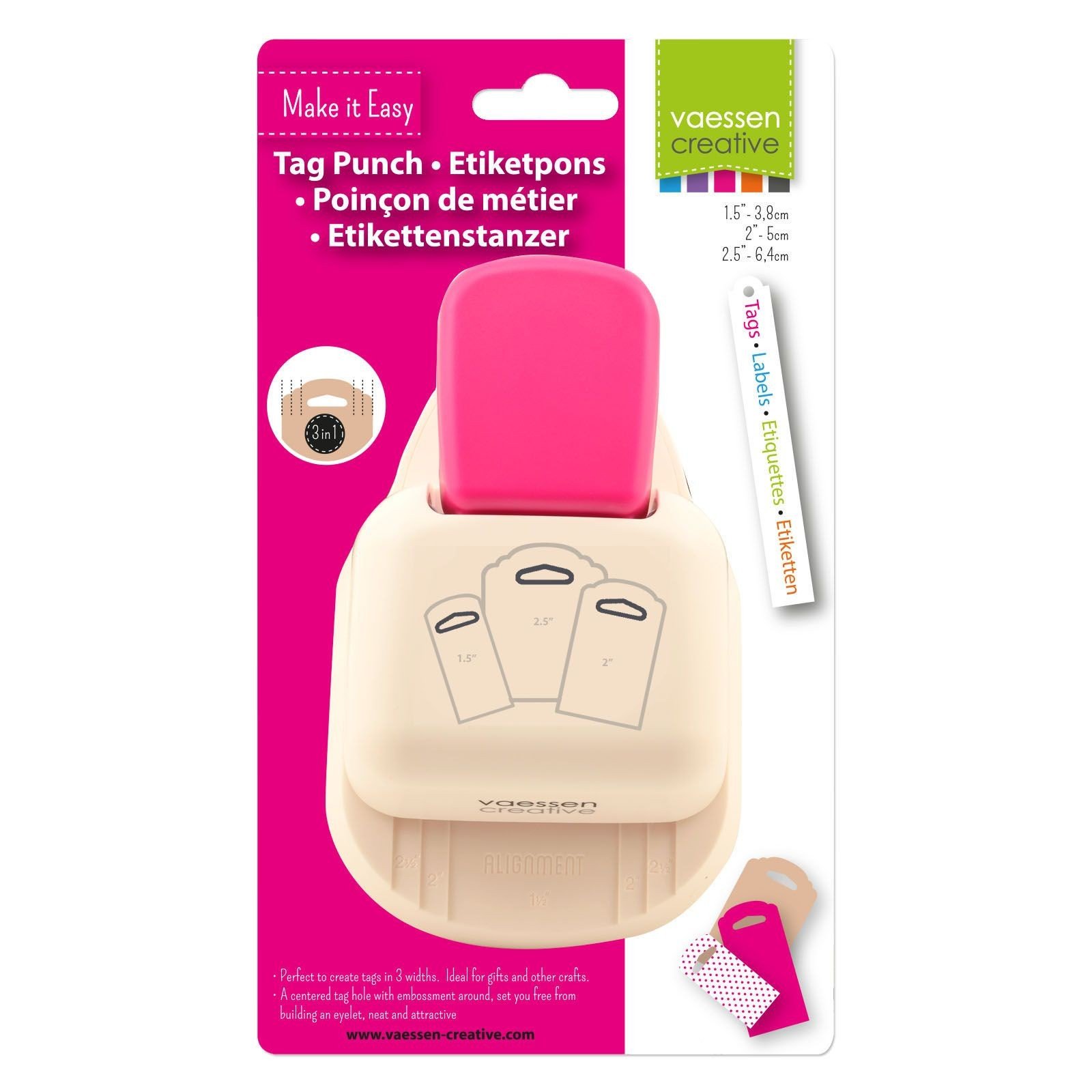 3 - in - 1 hang-tag punch