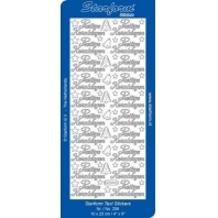 Starform Stickers Tekst Prettige Kerstdagen - Zilver