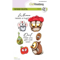 CraftEmotions clearstamps A6 - Owls 1
