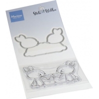 Marianne Design Clear Stamp & dies Rabbit Friends