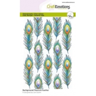 CraftEmotions - clearstamps A6 Background Peacock Feather