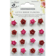 Little Birdie - Paper Flowers - Beaded Micro Roses Poppies
