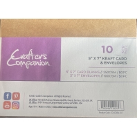 Crafters Companion 10 Cards & Envelopes 13x18cm Kraft