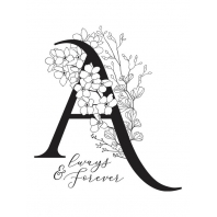 Spellbinders - Betterpress Floral A and Sentiment 