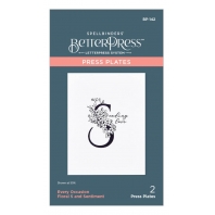 Spellbinders - Betterpress Floral S and Sentiment 