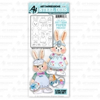 Art Impressions - Easter Bunny Puppet Set 5869  36 stuks Stamp & Die