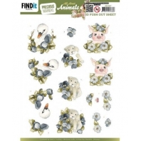 Precious Marieke All About Animals - 3D push out - All About Blue