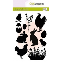 CraftEmotions clearstamps A6 - voorjaar silhoutte