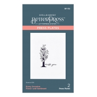 Spellbinders Betterpress Floral I and Sentiment