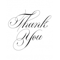 Spellbinders Betterpress Copperplate Thank You