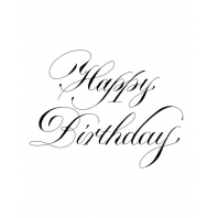 Spellbinders Betterpress Copperplate Happy Birthday