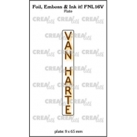 Creaties - Foil  Plate verticaal van Harte