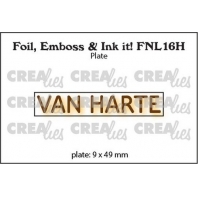 Creaties - Foil  Plate horizontaal van harte