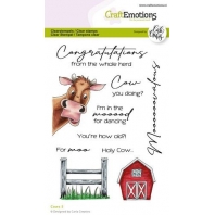 CraftEmotions clearstamps A6 - Cows 5