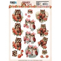Berrie's Beauties - Romantic Birds - 3D Knipvel Romantic Owls