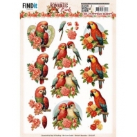 Berrie's Beauties - Romantic Birds - 3D Knipvel Romantic Parrots