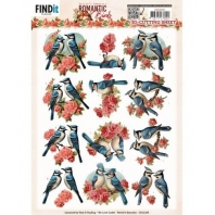 Berrie's Beauties - Romantic Birds - 3D Knipvel Romantic Blue Jay