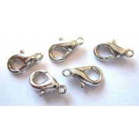 Jewelry Findings - Lobster Clasp 12mmx5 stuks platinum