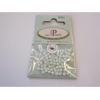 Hobby & Crafting Fun  Glass Pearls round 4 mm white