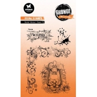 Studio Light Clear Stamp Snowy winter times Grunge coll nr 682