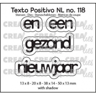 Crealies Texto Positivo En een gezond nieuwjaar-NL