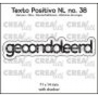 Crealies Texto Positivo Gecondoleerd-NL