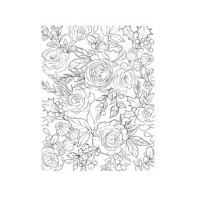 Spellbinders Betterpress Winter Rose Background