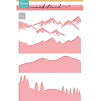 Marianne Design Mask Stencil Mountain Scenery