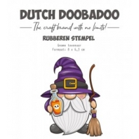 Dutch Doobadoo Rubber Stamp - Hello Herfst - Gnome Tovenaar 
