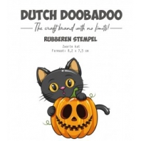 Dutch Doobadoo Rubber Stamp - Hello Herfst - Zwarte kat