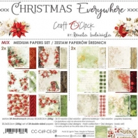 Craft o Clock - Christmas Everywhere - 20,3x20,3cm Mix