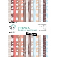 Creative Craftlab Friendz Design Paper Pad A5 Woodgrain