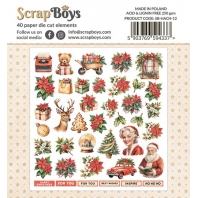 ScrapBoys - Happy Christmas 40 stuks die cuts elements