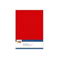 Card Deco Essentials - Linnenkarton A5 - Rood 13 - 10 stuks